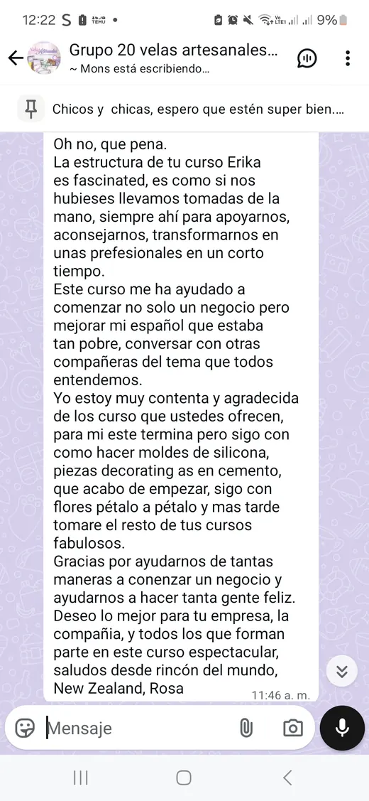 Testimonio de alumna de la academia