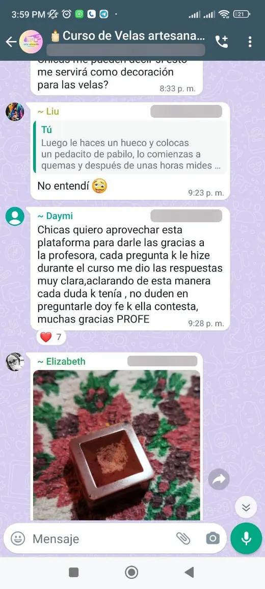 Testimonio de alumna de la academia